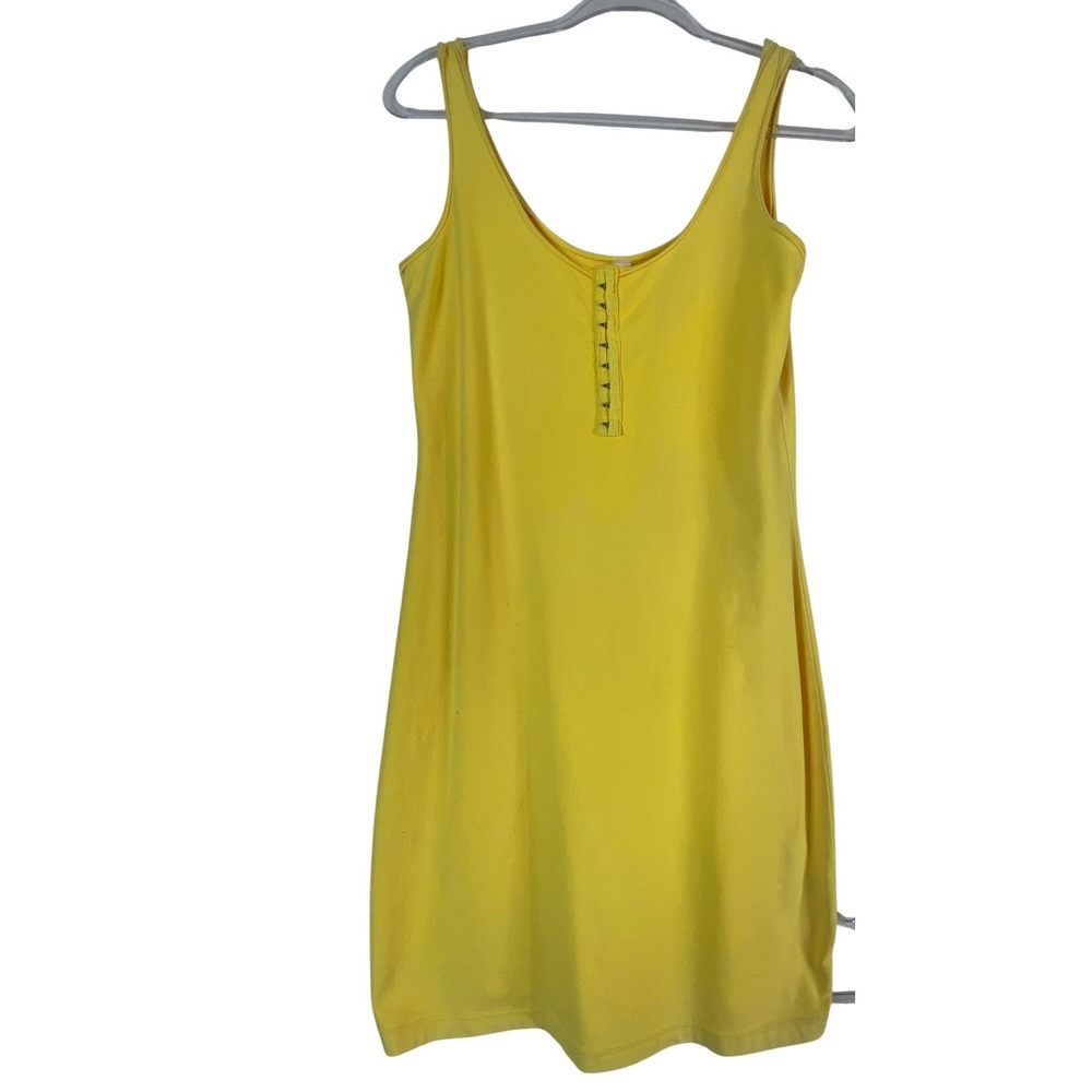 Molly Brown Lost Swim Yellow Sexy Tank‎ Disorder Dress Medium Y2K Stretch Beach
